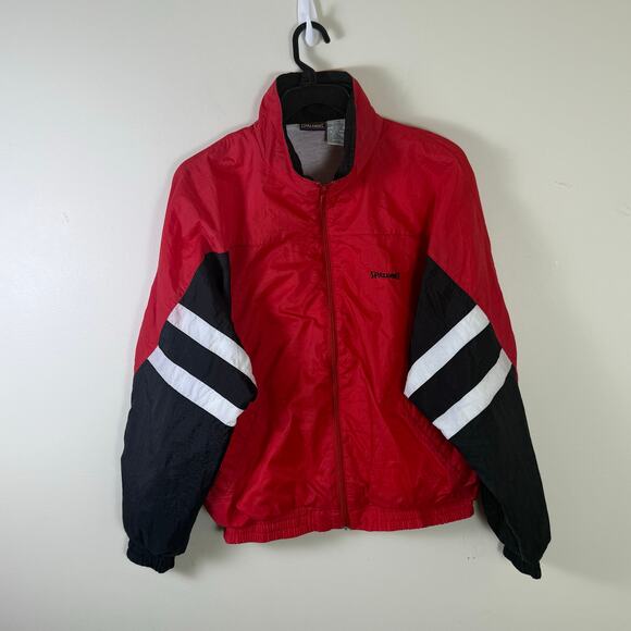 Vintage Spalding windbreaker nylon water proof men's size L 90s - Picture 1 of 7
